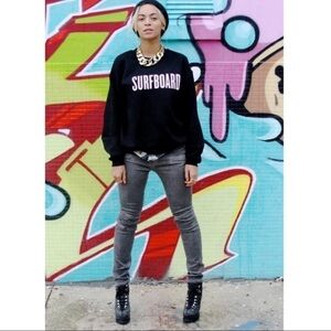 Etienne Marcel Stretch Fit Moto Skinny Jeans Washed Grey Ankle Zip Size 28